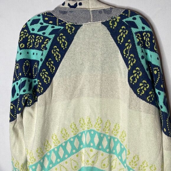 Gypsy05 Fringe Trim Multi Color Shawl Cardigan.  Size XS. - Picture 9 of 14